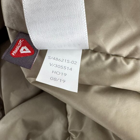 Athleta Summit Insulated Parka Jacket XL Beige Gold Primaloft Nylon CJ-2053 - Picture 9 of 10